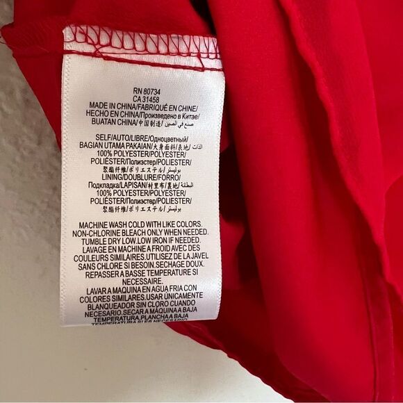 BCBGeneration Red Ruffle Shift Dress NEW Size XS - Picture 8 of 8